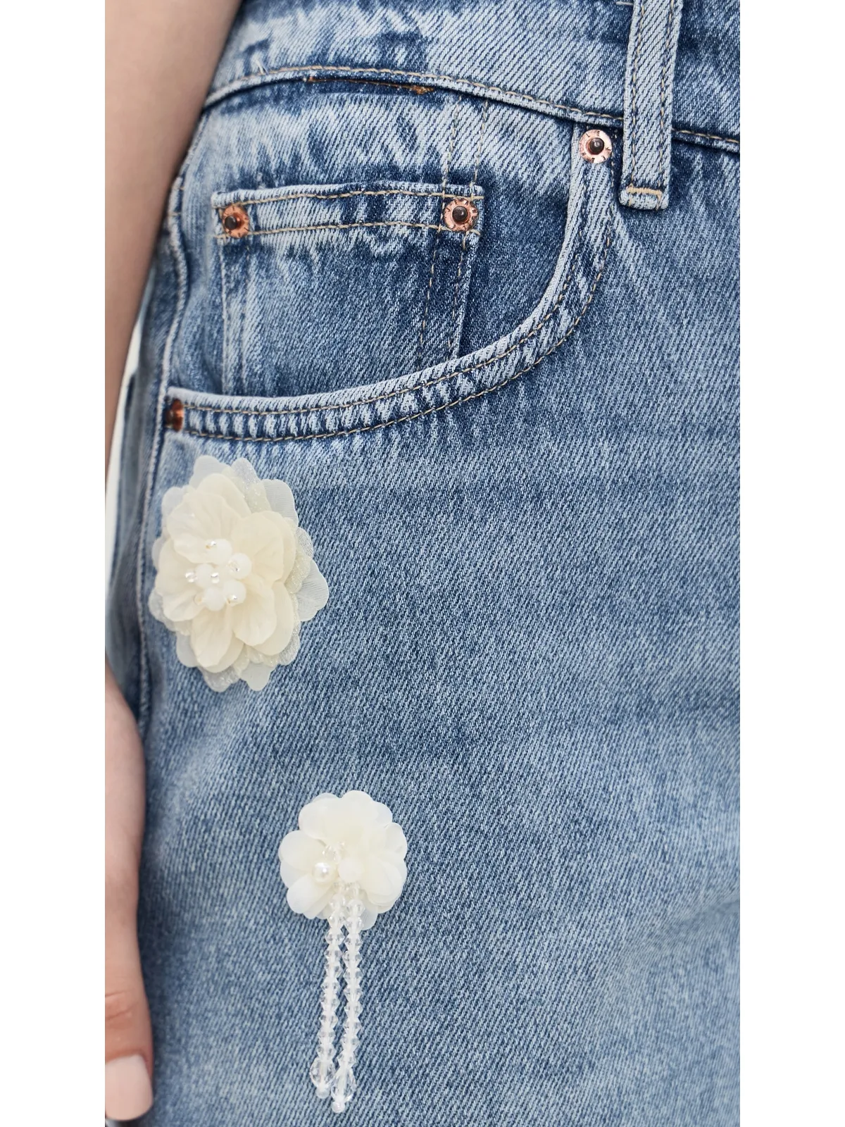 LE JEAN フラワー ノマド アンクルジーンズ ムーンフラワー - 画像6