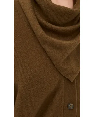 Le Kasha Lyss Cardigan（取り外し可能スカーフ付き／シナモンカラー） - サムネイル6