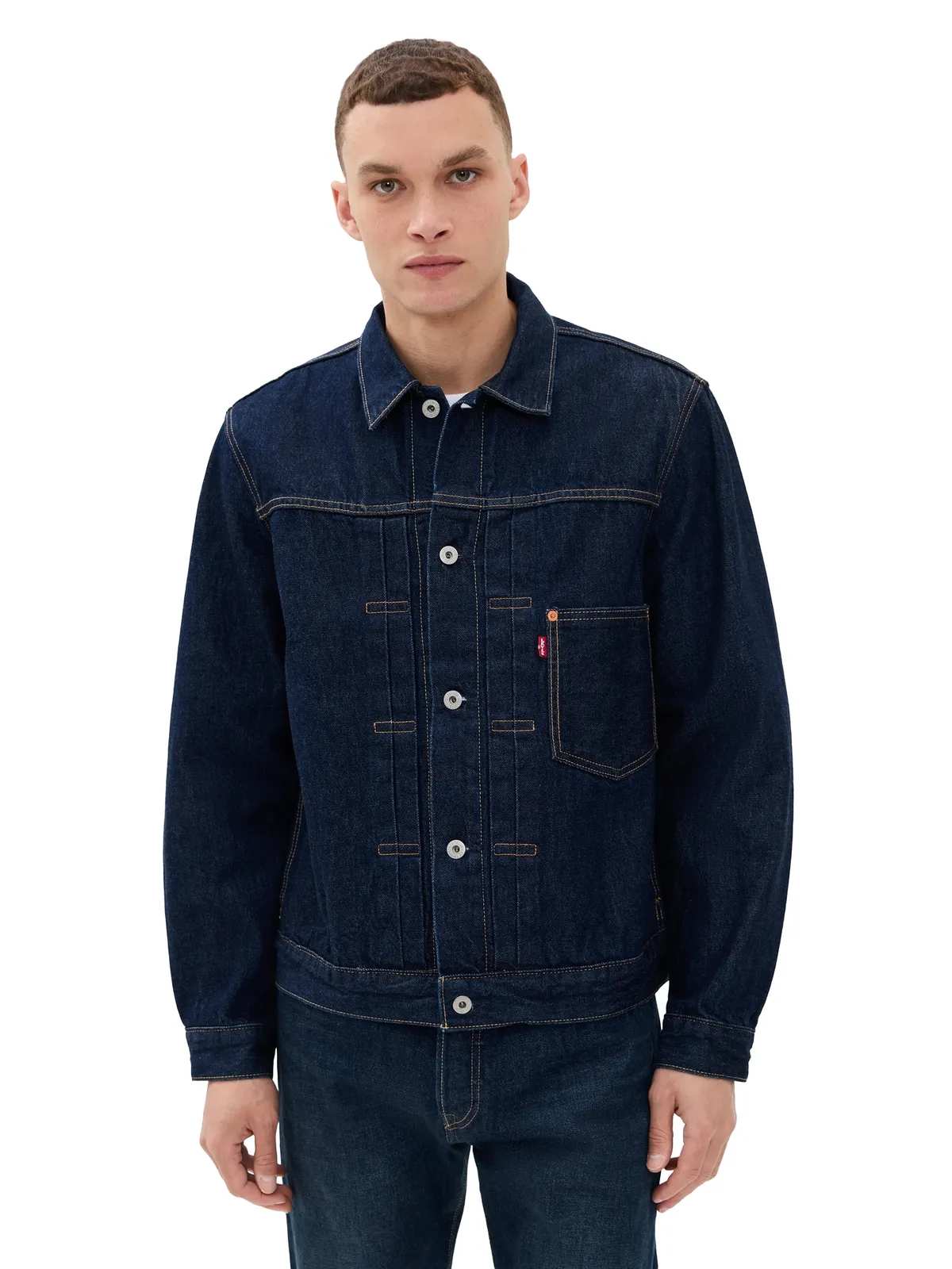 Levi's Type I トラッカー ジャケット ニューセルビッジ リンス - 画像1