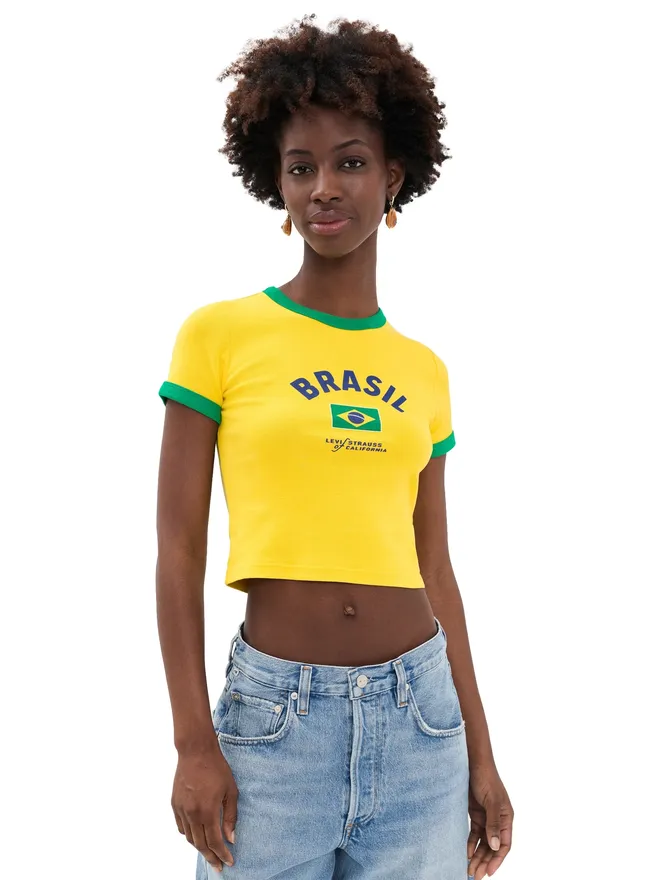 LEVI'S Levi's レビーズ World Cup Brazil レトロ・リンガーTシャツの商品画像