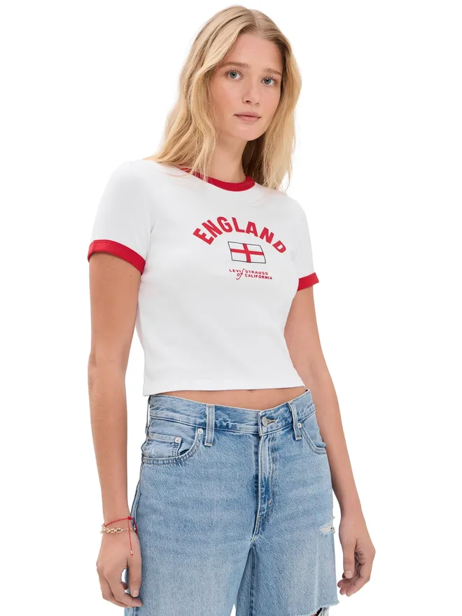LEVI'S Levi's イングランド ワールドカップ レトロ リンガー ベビーTシャツの商品画像