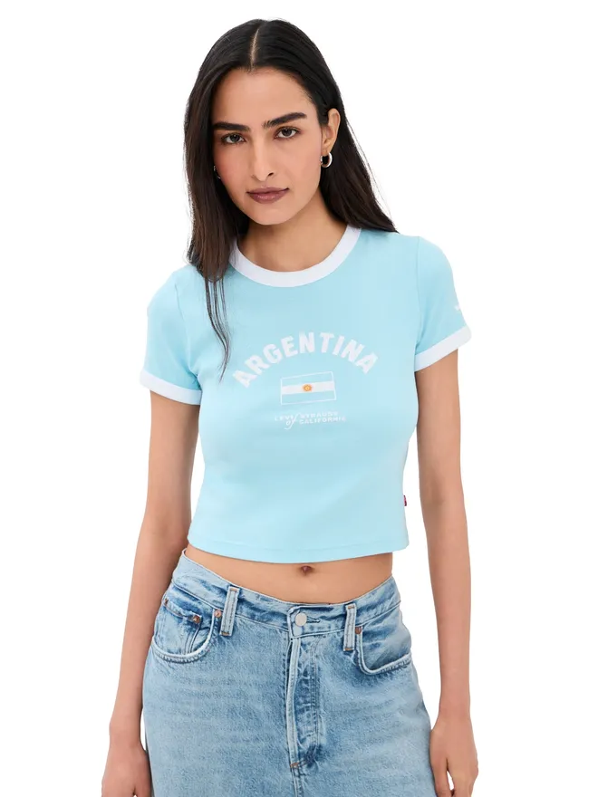 LEVI'S Levi's World Cup Argentina レトロリンガーTシャツの商品画像
