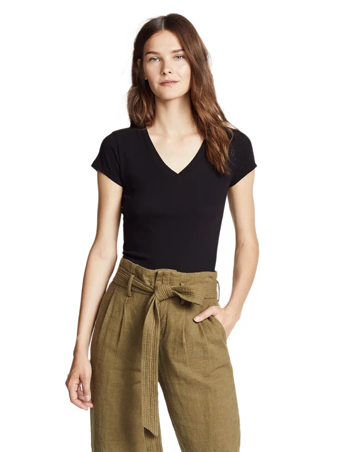 L'AGENCE L'AGENCE Becca Vネック Tシャツの商品画像