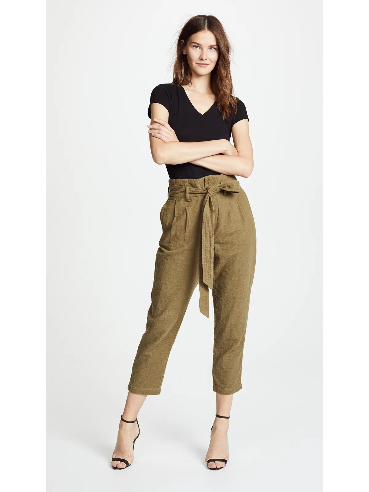 L'AGENCE Becca Vネック Tシャツ - 画像5