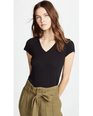 L'AGENCE Becca Vネック Tシャツ - サムネイル2
