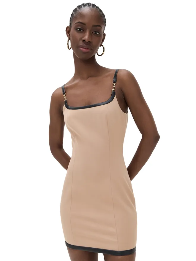 L'AGENCE L'AGENCE Jettie レザー トリム ドレスの商品画像