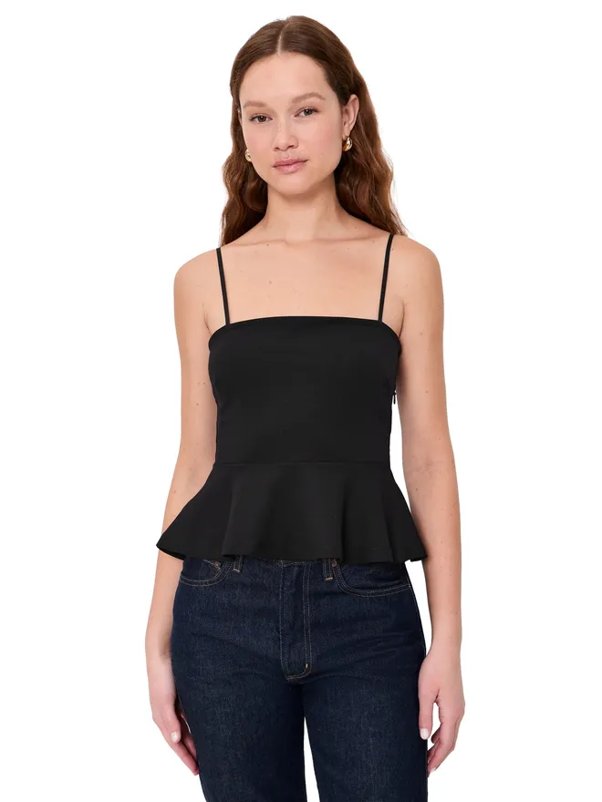 L'AGENCE L'AGENCE Parisa ノースリーブ ペプラムトップの商品画像