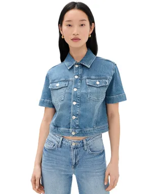 L'AGENCE Kirstie ショートスリーブ クロップド ジャケット Calabasas - サムネイル1