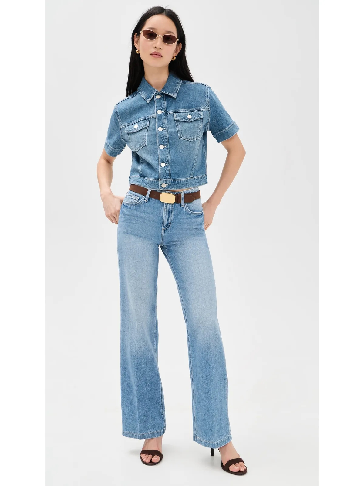 L'AGENCE Kirstie ショートスリーブ クロップド ジャケット Calabasas - 画像5