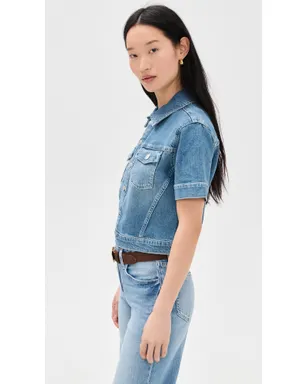 L'AGENCE Kirstie ショートスリーブ クロップド ジャケット Calabasas - サムネイル4