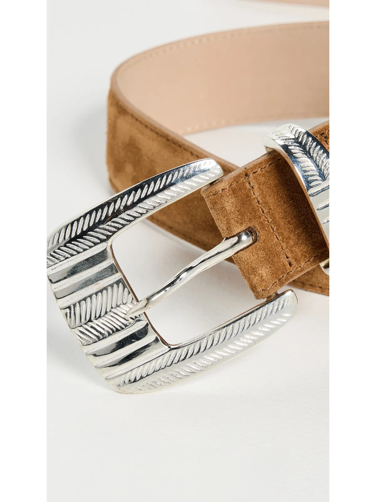 L'AGENCE Aya Western Engraved Belt コニャック スエード - 画像5