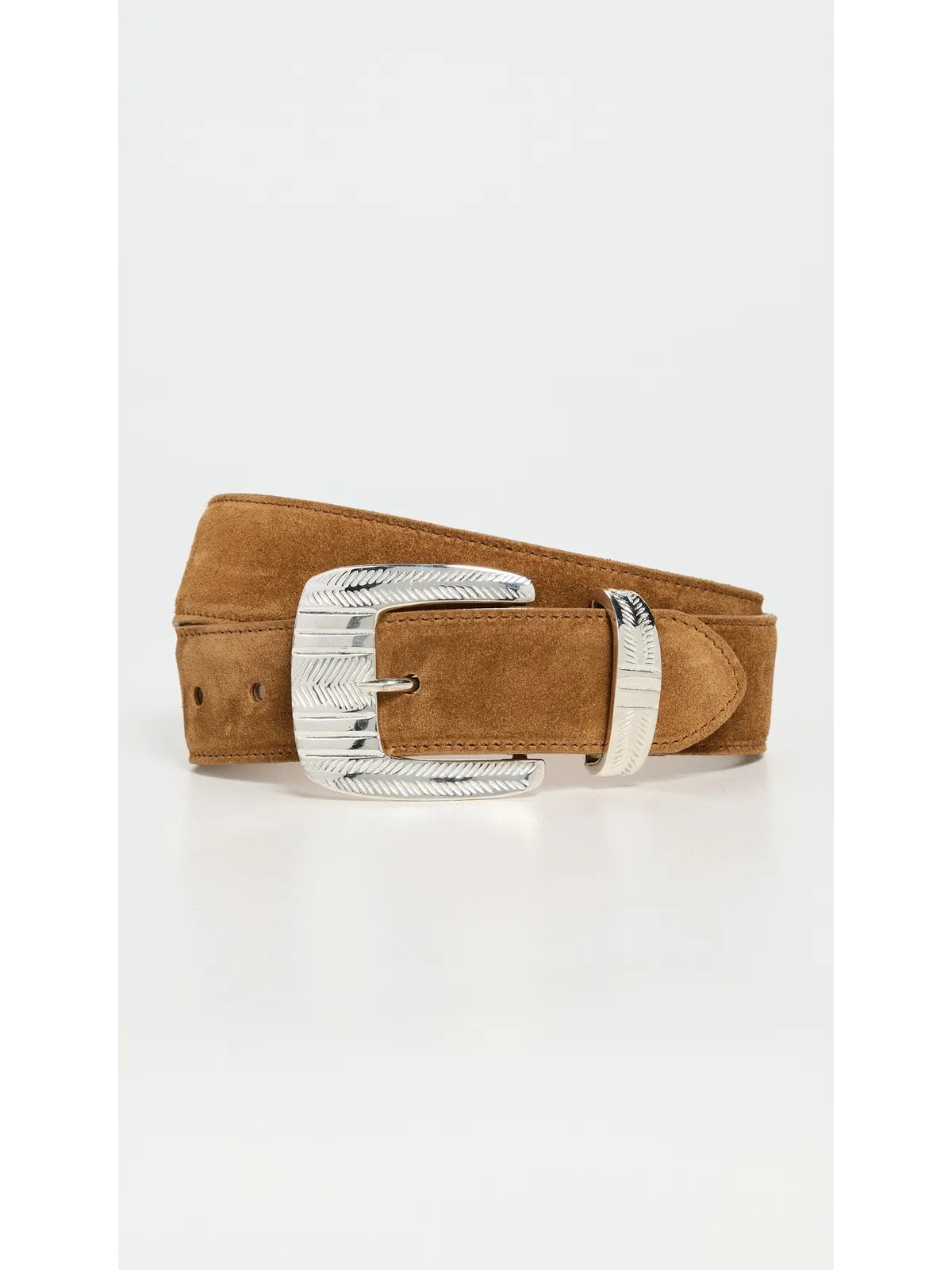 L'AGENCE Aya Western Engraved Belt コニャック スエード - 画像2