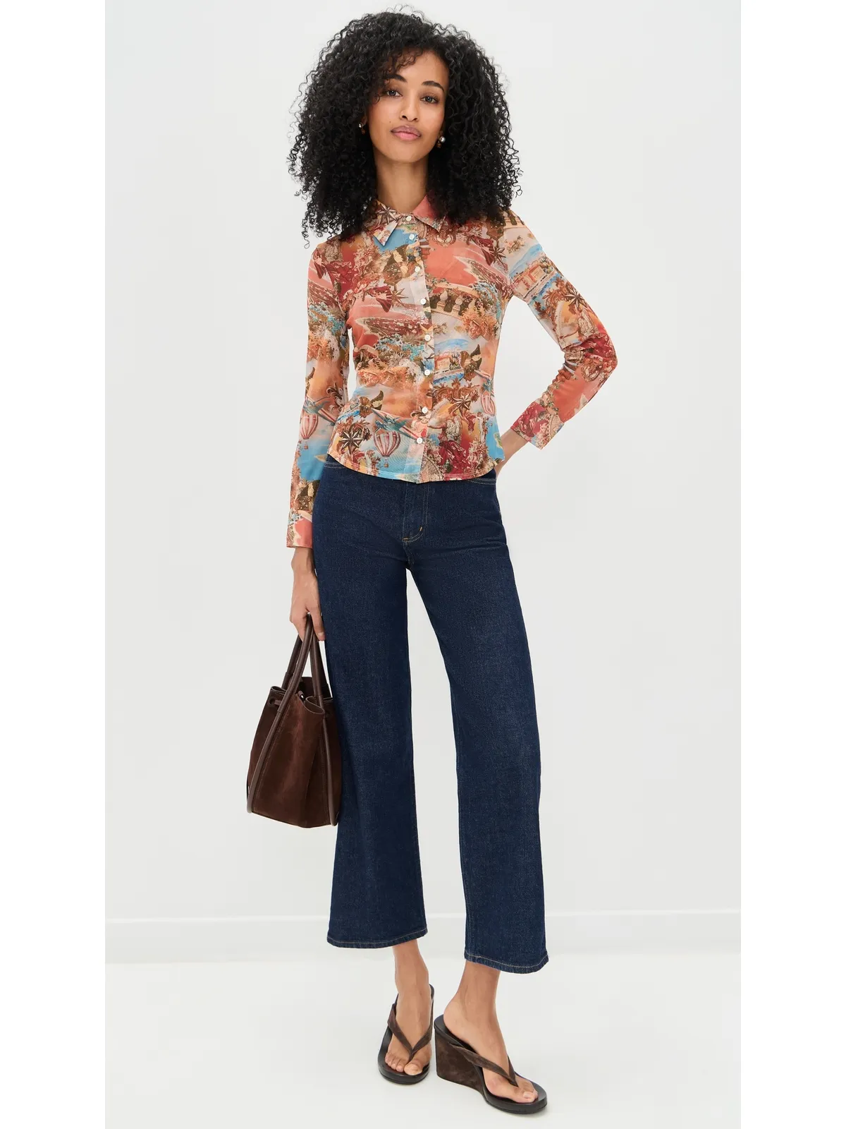 L'AGENCE インディアナ フィット ブラウス マルチカラー - 画像5