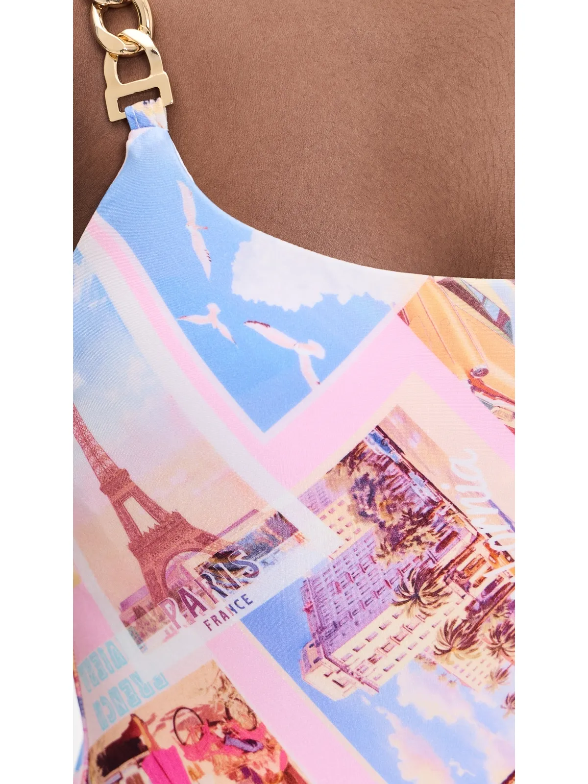 L'AGENCE Remi ポストカードプリント ベーシック ランジェリーワンピース - 画像6
