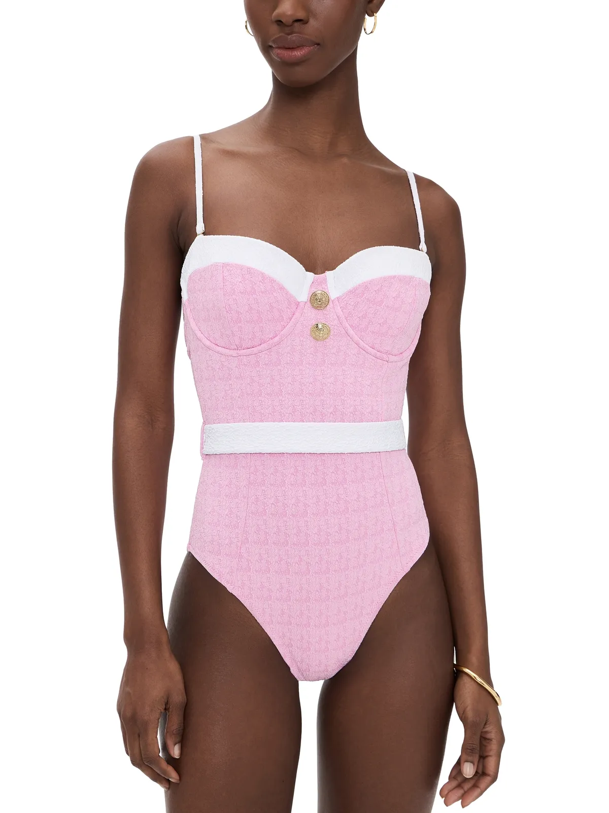 L'AGENCE Amie Colorblock Chic One Piece Swim Suit - 画像1