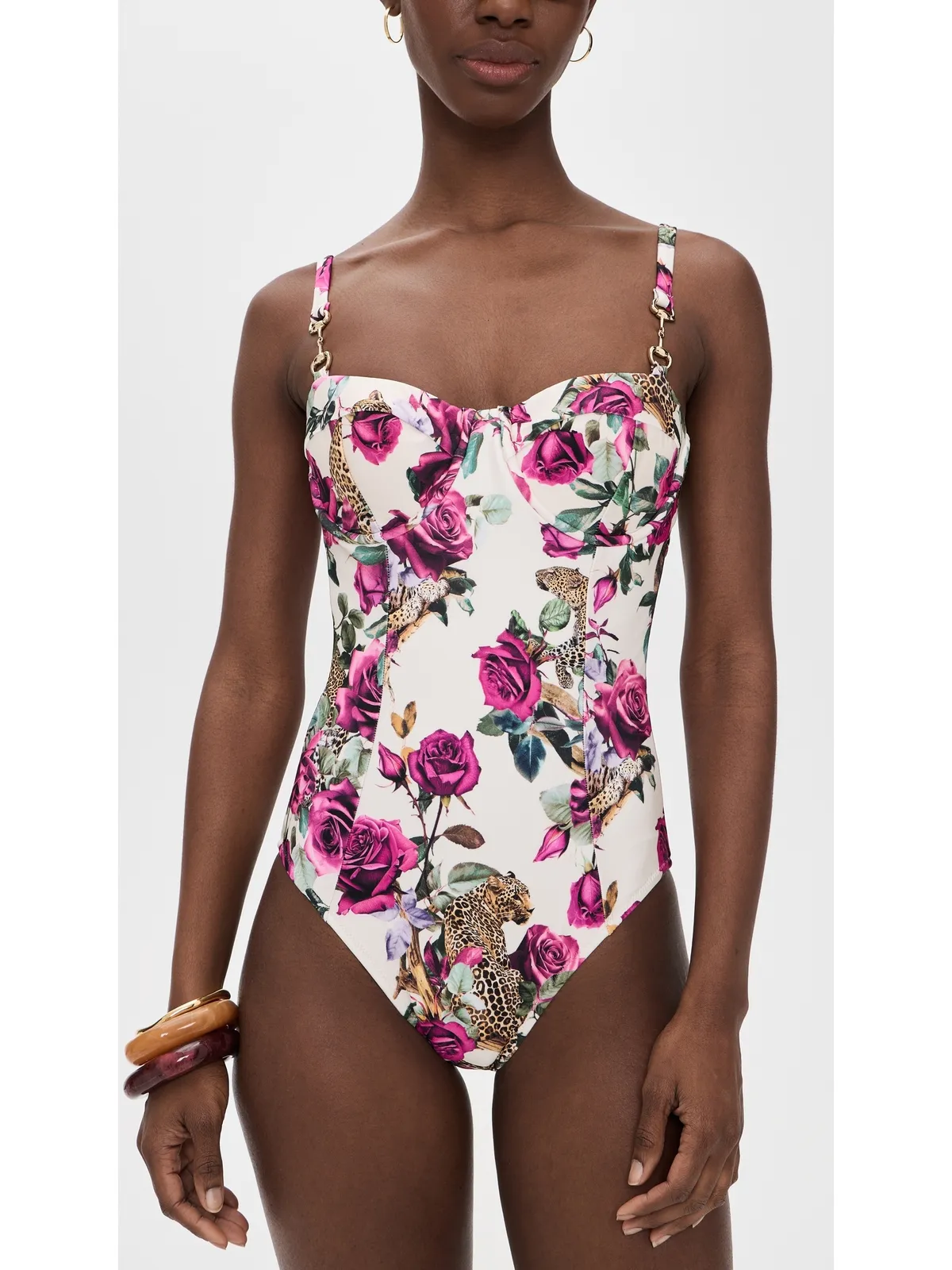 L'AGENCE Amie Rose Leopard Jungle ワンピース マルチ - 画像2