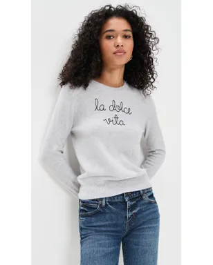 Lingua Franca La Dolce Vita Cashmere クルーネック - サムネイル2