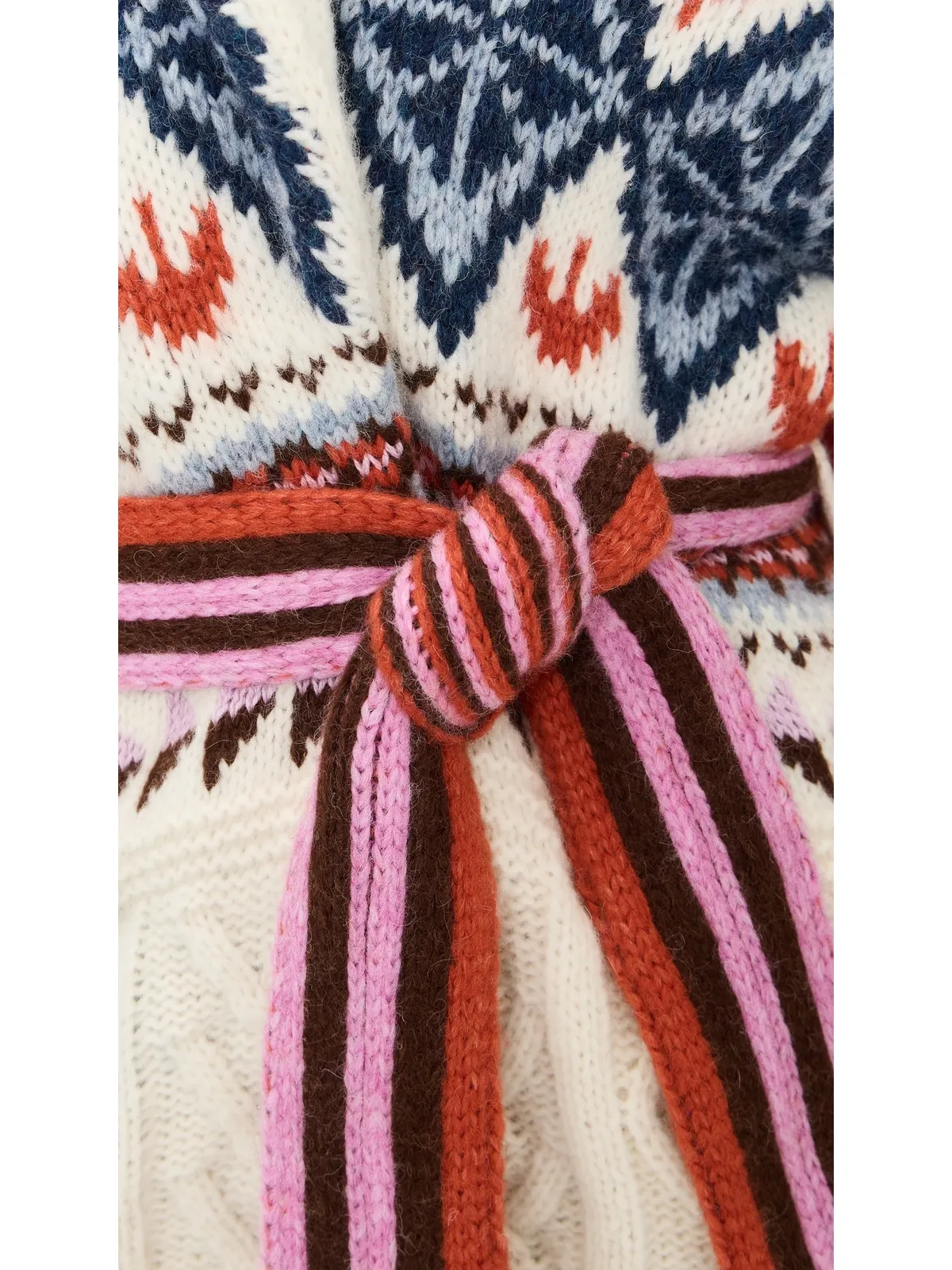 Lingua Franca ヒルダ ベビーアルパカ ローブ Cream Multi - 画像6