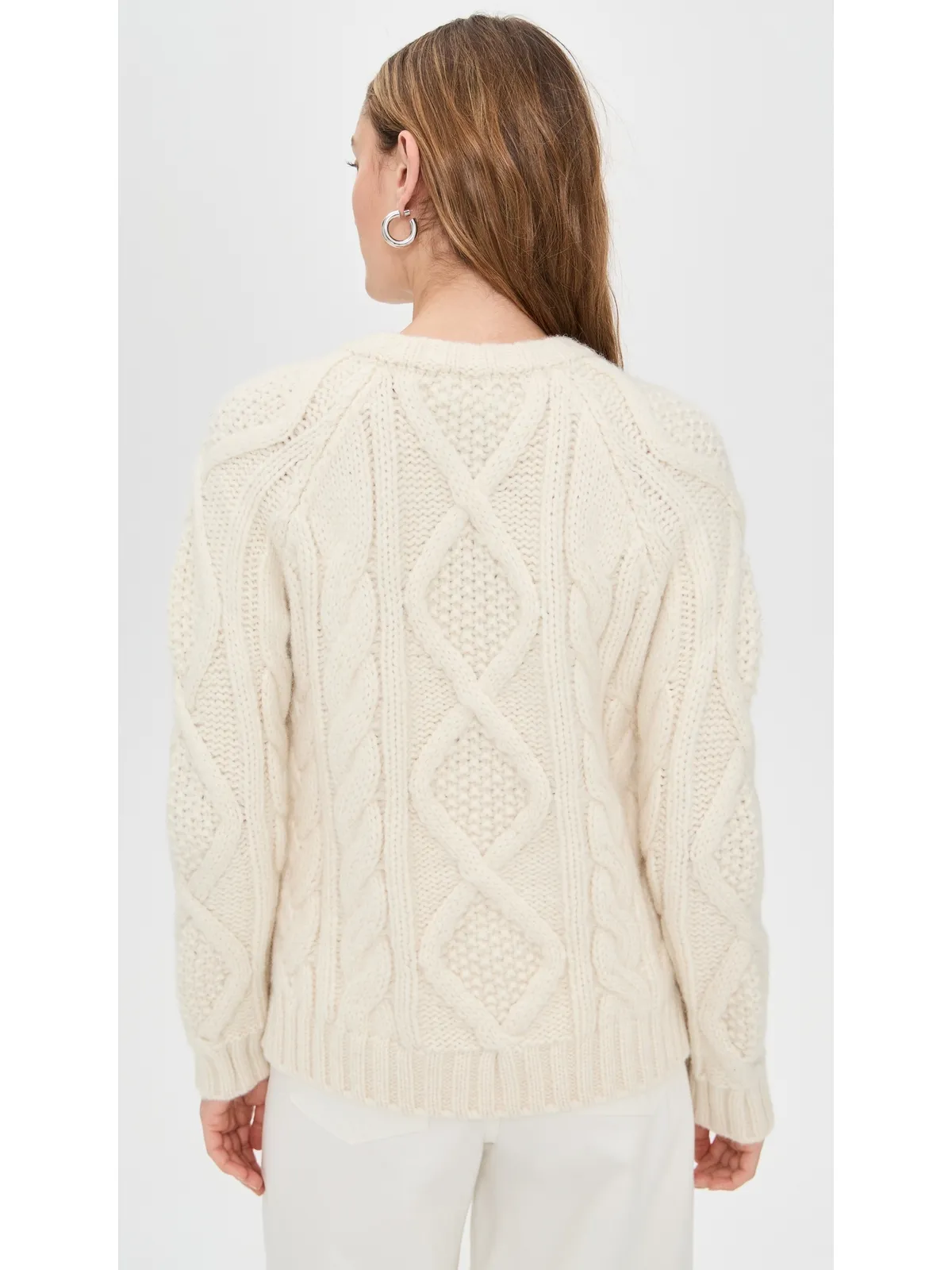 Lingua Franca Bjorn Alpaca Equestrian Crewneck Cream M - 画像3