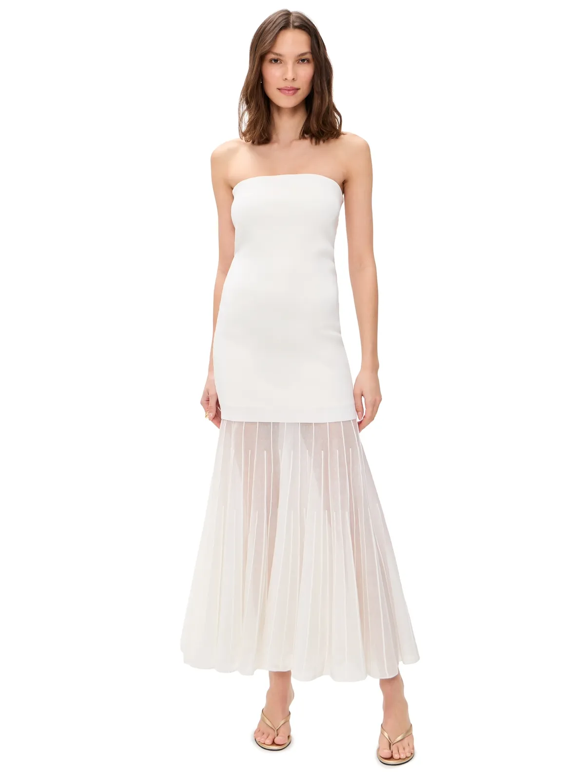 Line & Dot Perissa Knit Dress Ivory - 画像1