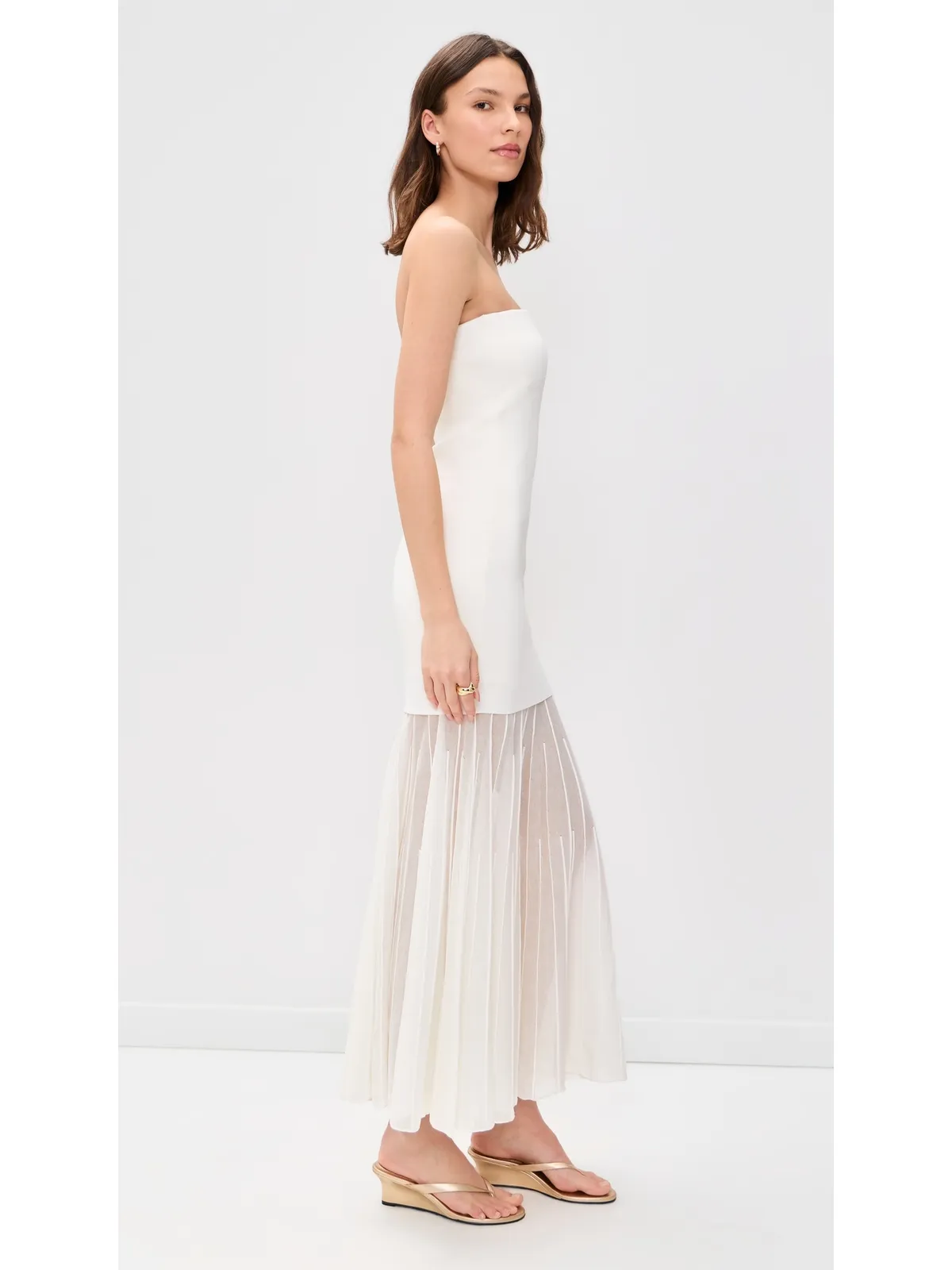 Line & Dot Perissa Knit Dress Ivory - 画像4