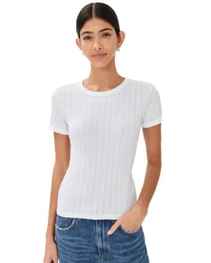 Leset ポイントエル・ショートスリーブTシャツ ホワイト - サムネイル1