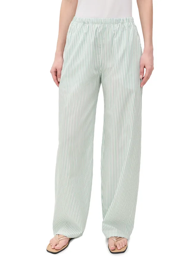 LESET Leset ヨシ ストライプ ワイドレッグパンツの商品画像