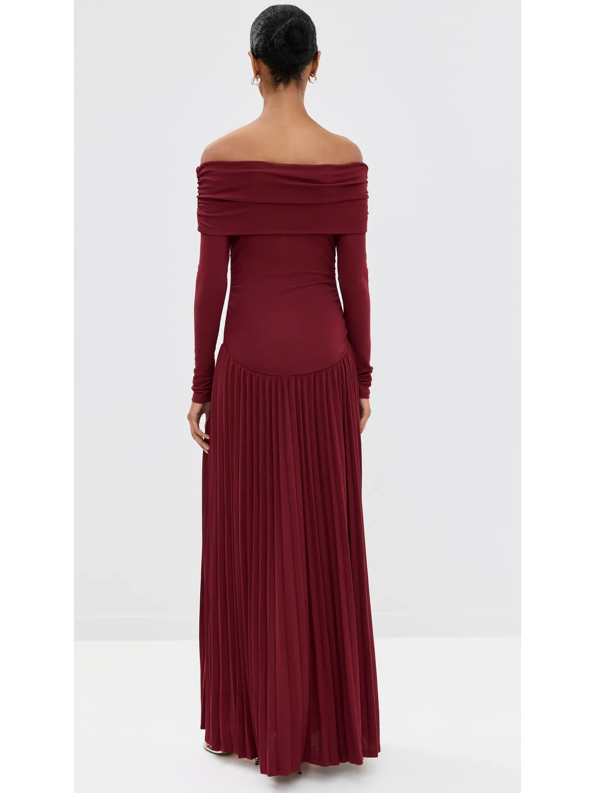 Lioness Field of Dreams Long Sleeve Maxi Dress Burgundy - 画像4