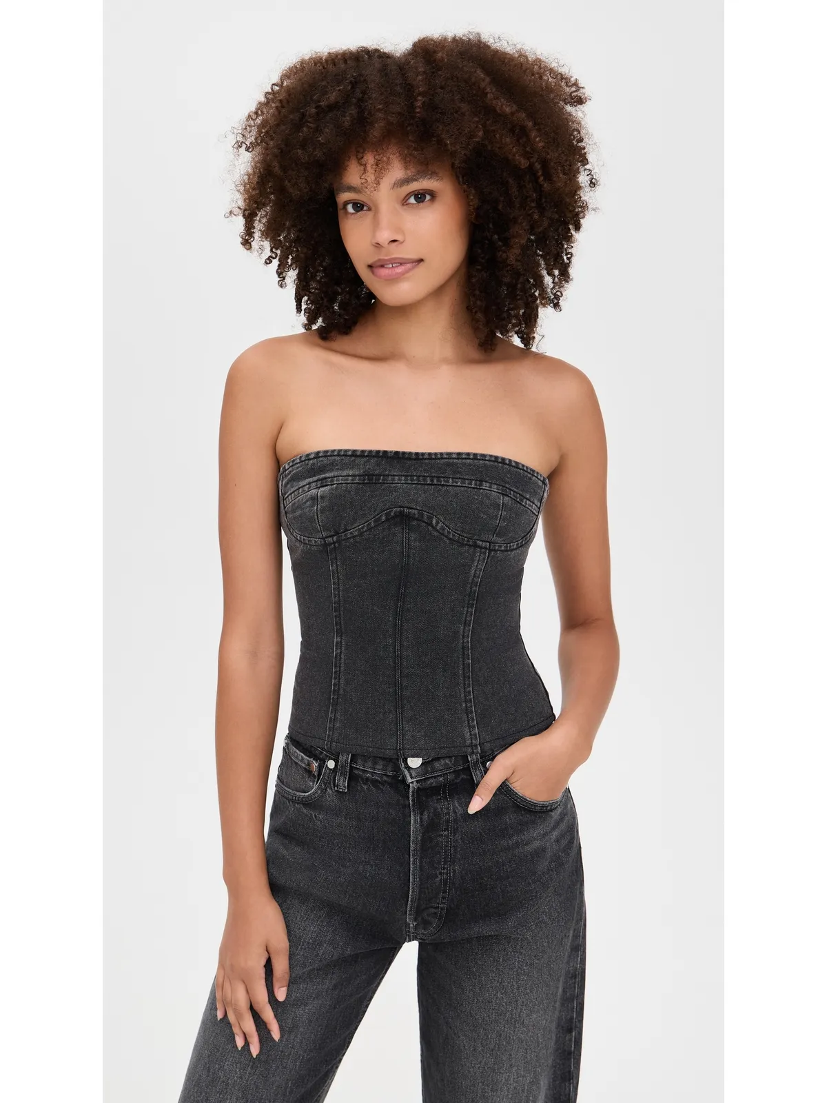 Lioness Sweetness Strapless Top Washed Onyx - 画像2