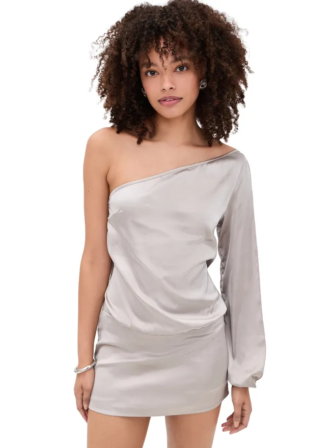 LIONESS LIONESS MINI ドレス - Metallic Silver, grey.の商品画像