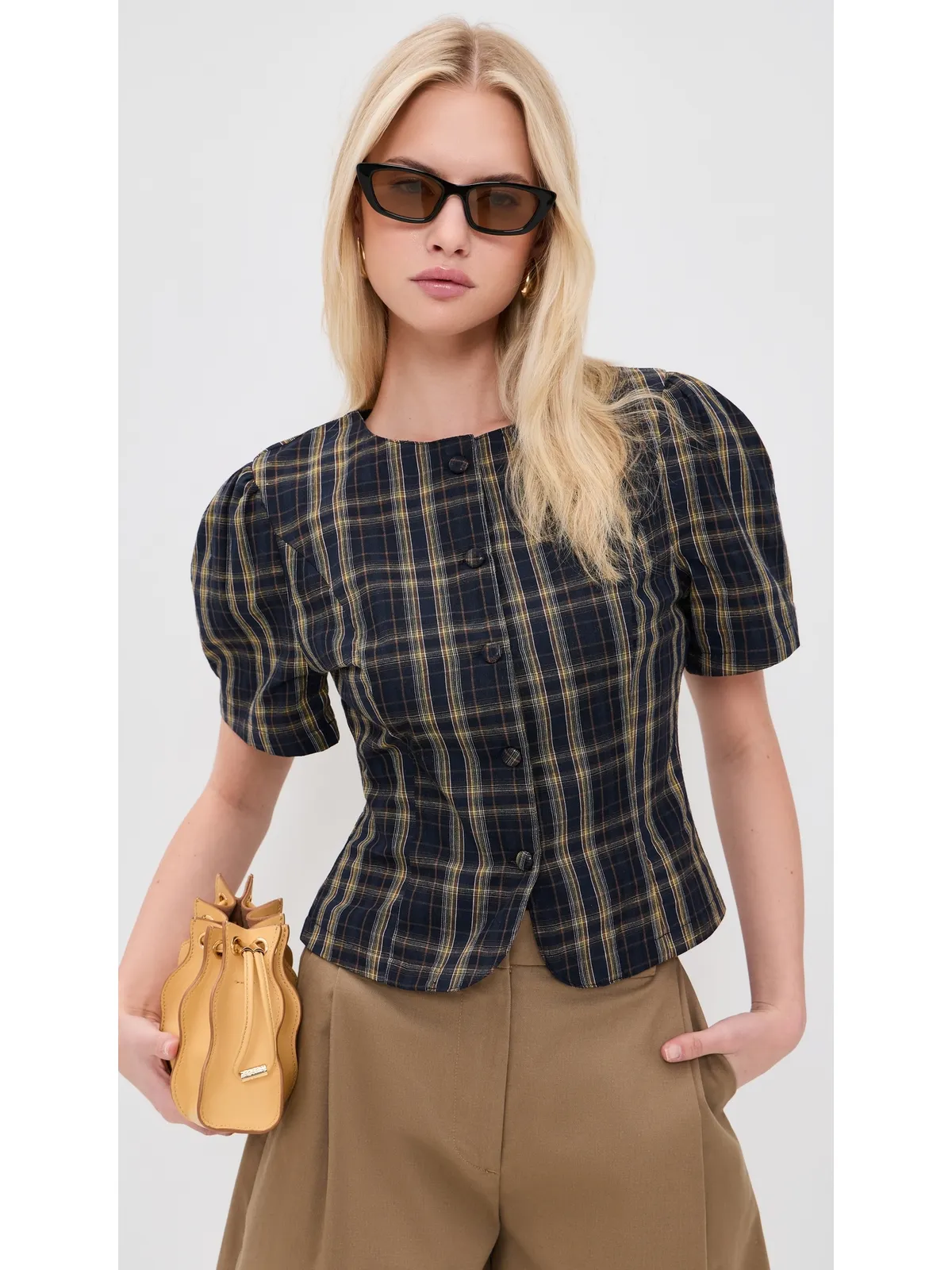 Lioness Femme Blouse ネイビー レモン柄 ブラウス - 画像2