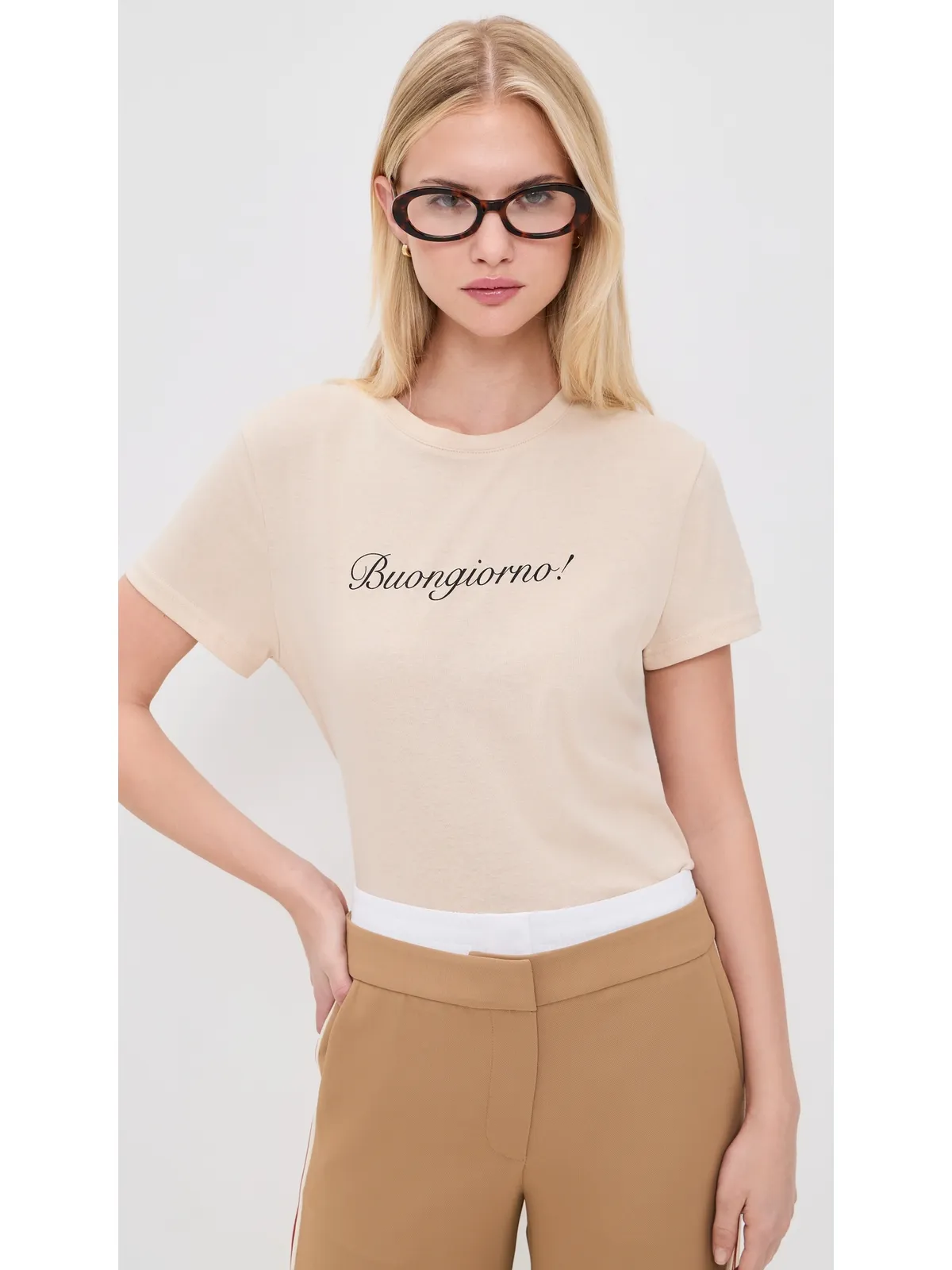 ビンテージ Lioness Buongiorno ベビーTシャツ オートミール - 画像2