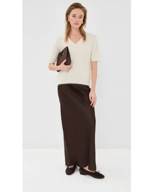 LISA YANG Lovisa カシミア Tシャツ クリーム ブラッシュド - サムネイル5