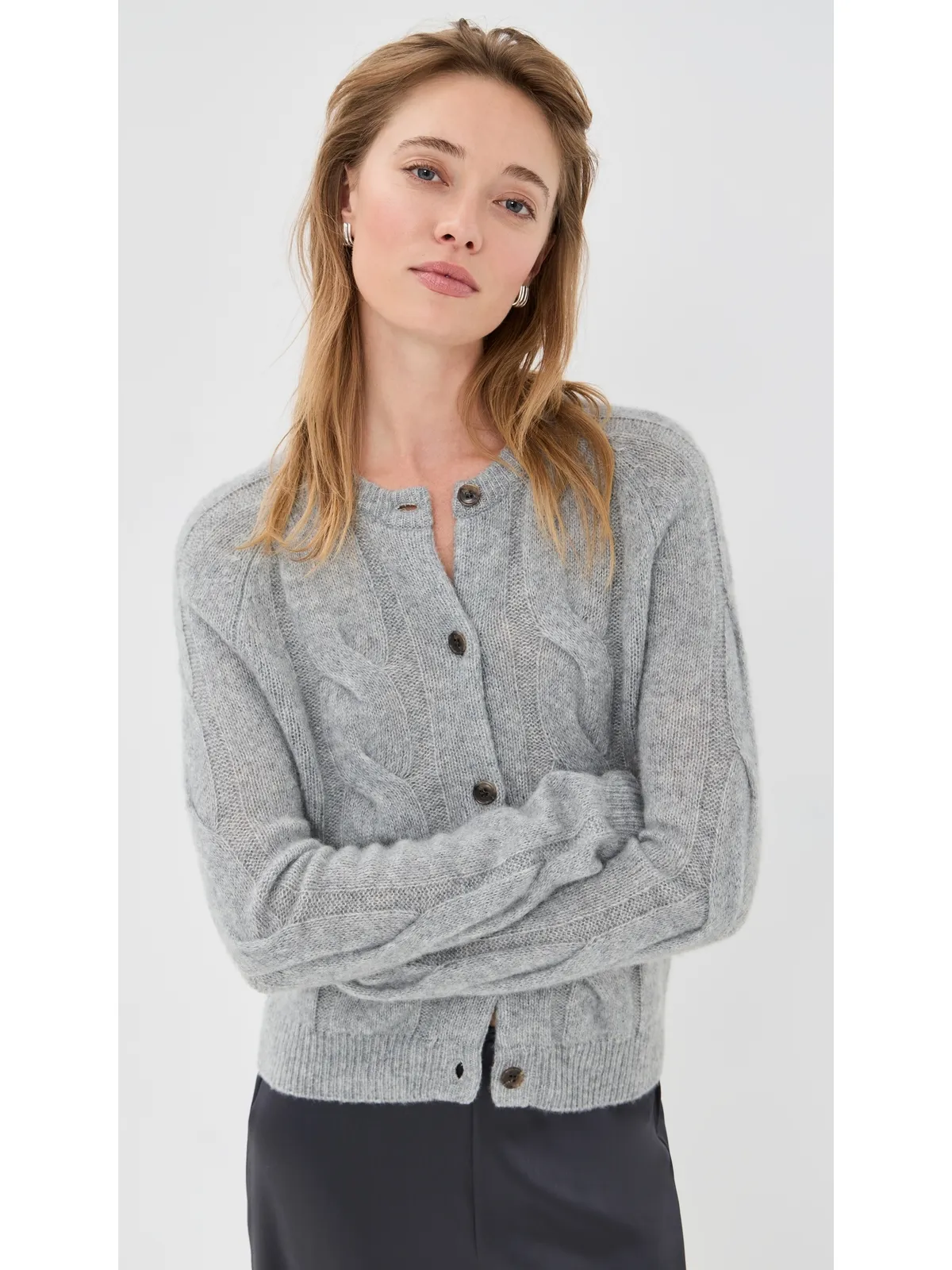 LISA YANG Gwyneth Cashmere Cardigan Cloudy - 画像2
