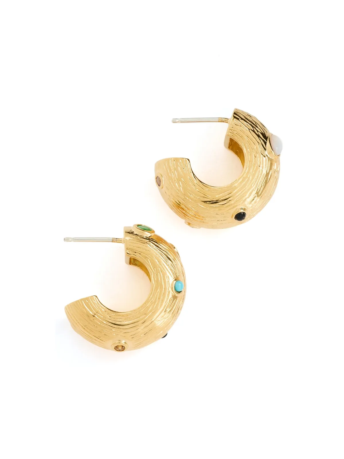 Lizzie Fortunato Kahlo Hoops ゴールド フープピアス - 画像1