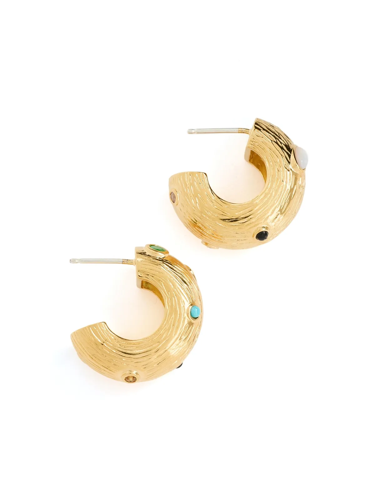 Lizzie Fortunato Kahlo Hoops ゴールド フープピアス - 画像5