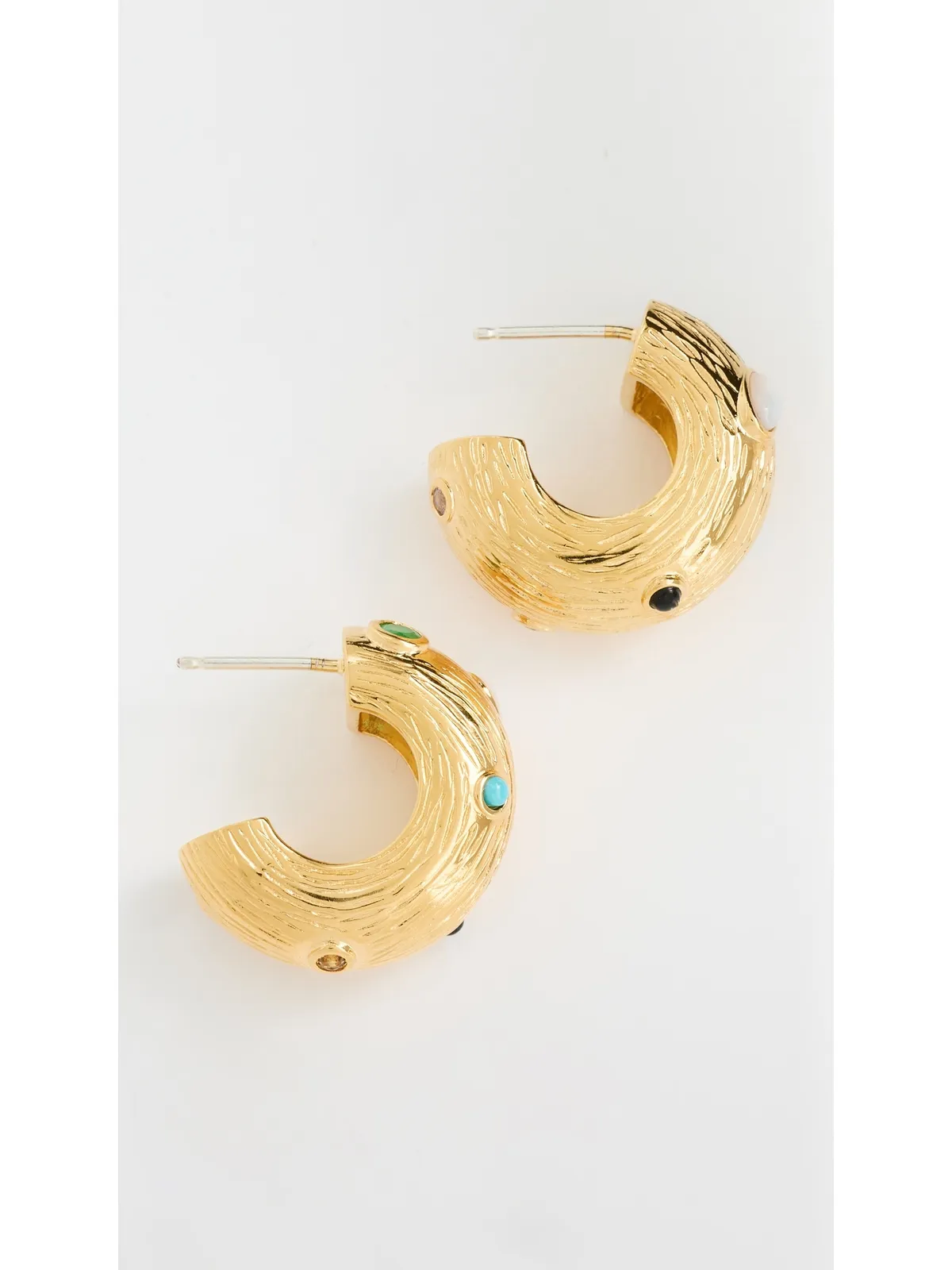 Lizzie Fortunato Kahlo Hoops ゴールド フープピアス - 画像2