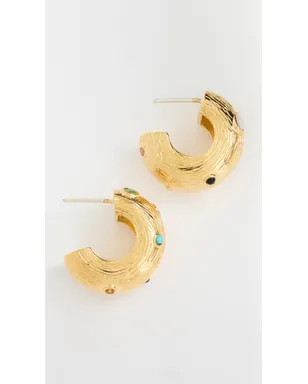 Lizzie Fortunato Kahlo Hoops ゴールド フープピアス - サムネイル2
