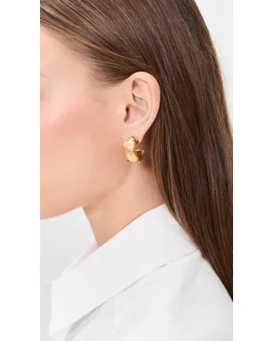 Lizzie Fortunato Kahlo Hoops ゴールド フープピアス - サムネイル3