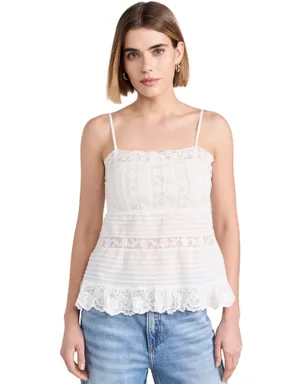 LoveShackFancy Charlieann Top Bright White - サムネイル1