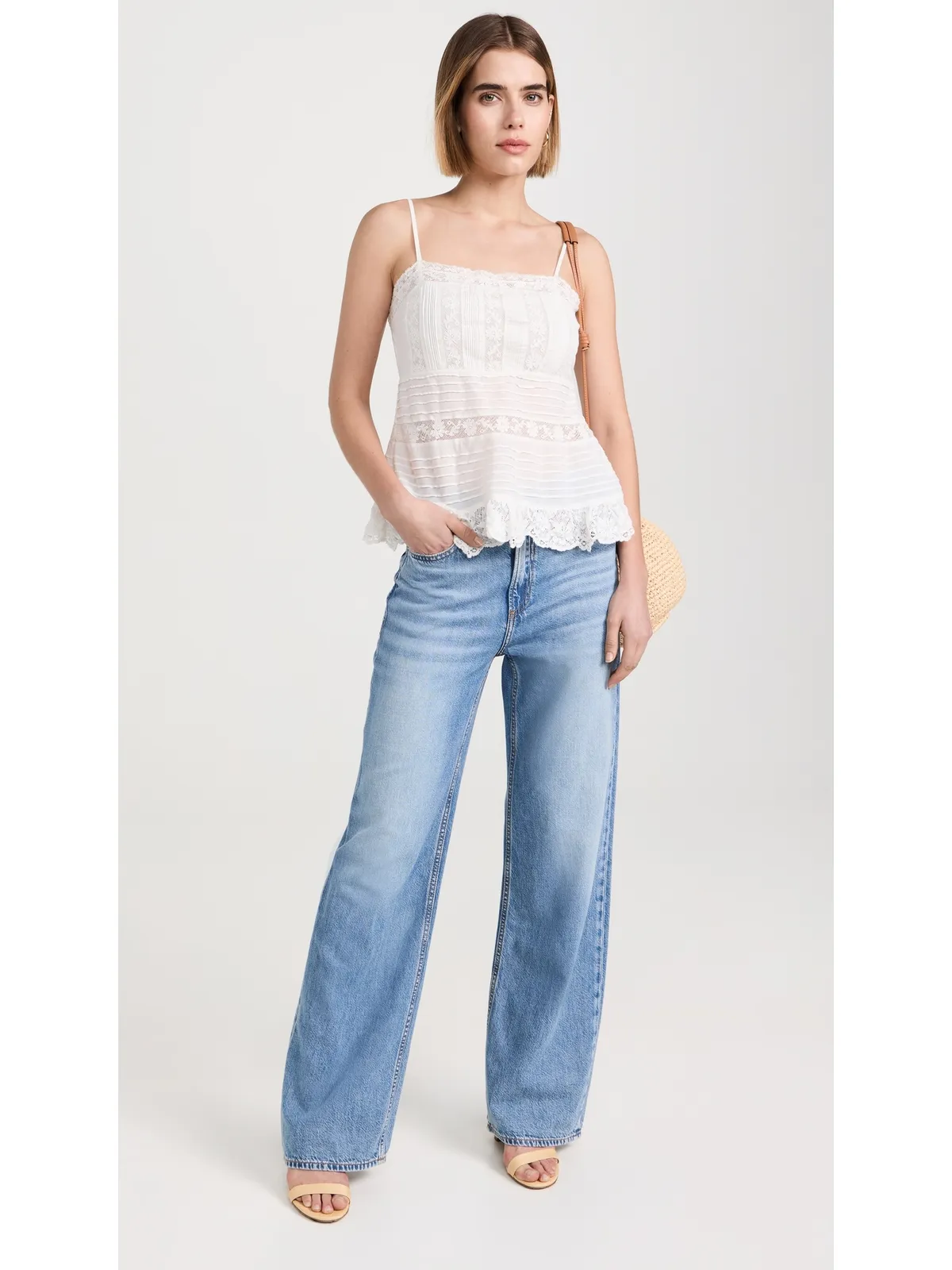 LoveShackFancy Charlieann Top Bright White - 画像5