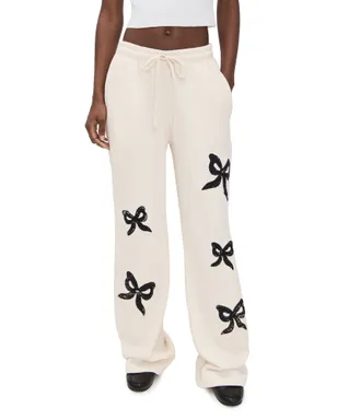 LoveShackFancy Elma Sweatpants クリーム - サムネイル1