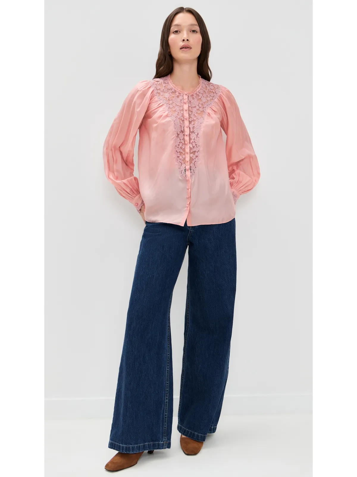 LoveShackFancy Carine Top Pink Nude - 画像5