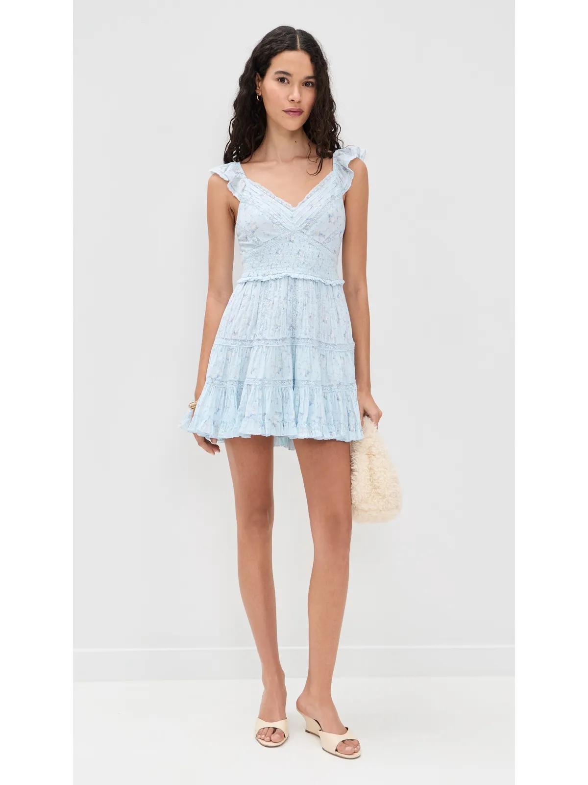 LoveShackFancy Presline Dress Snowdrop Blue - 画像5