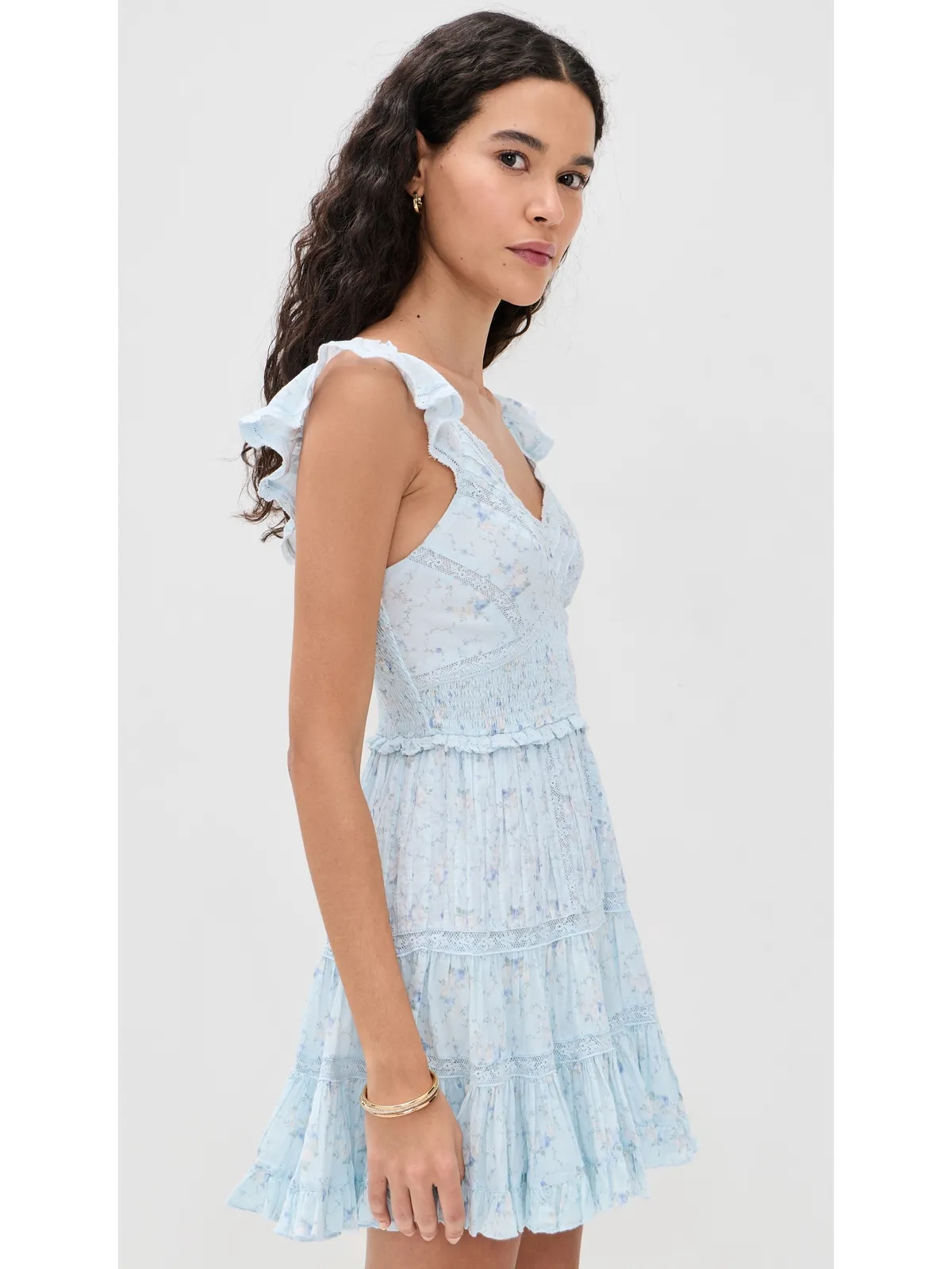 LoveShackFancy Presline Dress Snowdrop Blue - 画像4