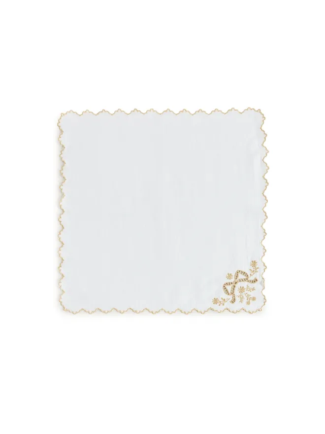 LoveShackFancy LoveShackFancy 冬のリボン ナプキン ゴールデンアワーの商品画像