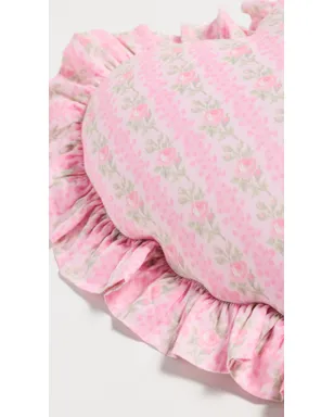 LoveShackFancy Forever In Love フリルハートピロー ストロベリーマカロン - サムネイル4