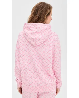 LoveShackFancy Nacova Hoodie Pink Peppermint - サムネイル3