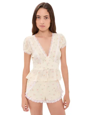 LoveShackFancy Bondy Top Lemon Haze - サムネイル1