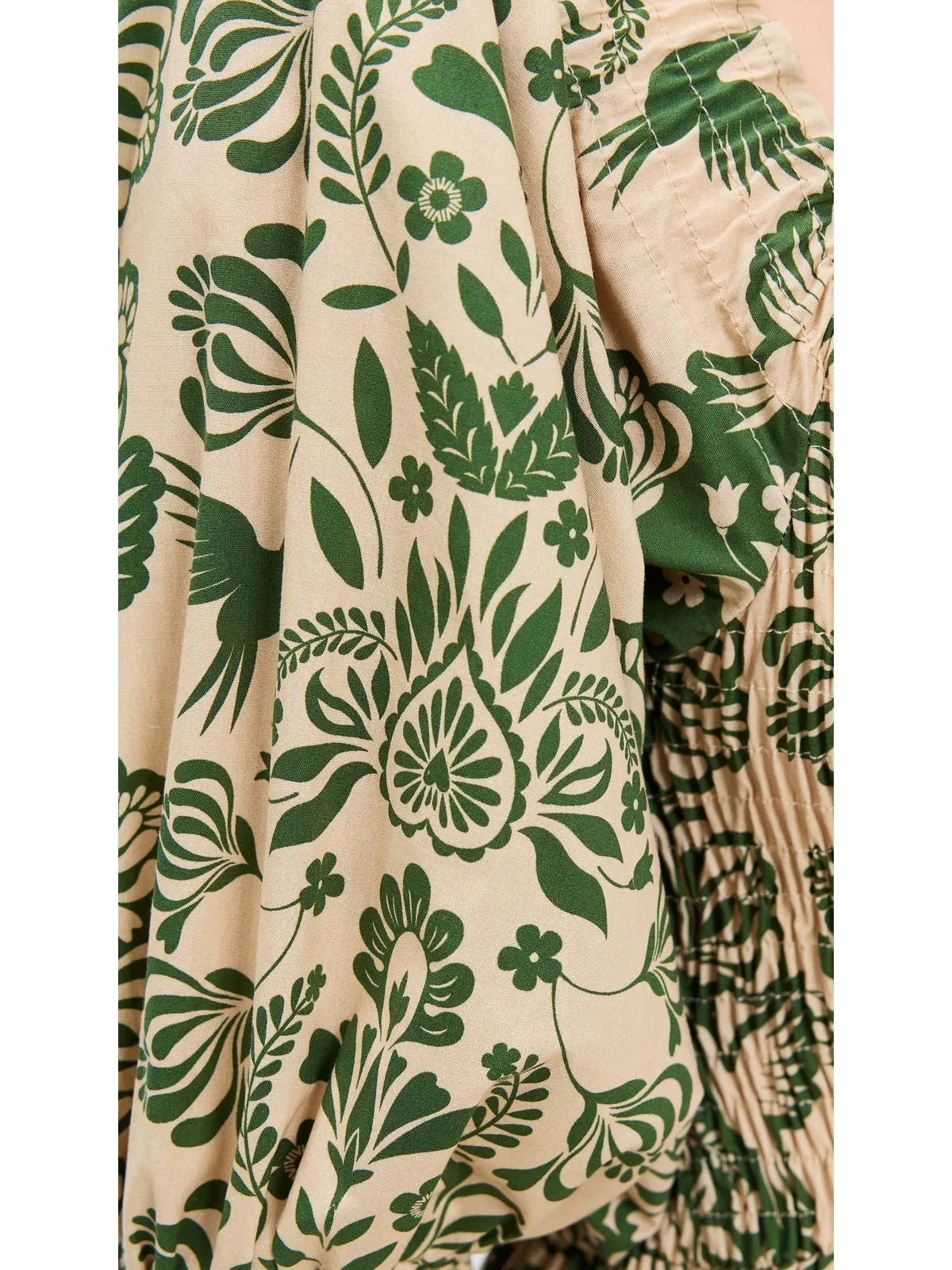 The Lulo Project The Honor Dress Green Folk Paisley - 画像6